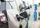 Electric Car in Charging Station