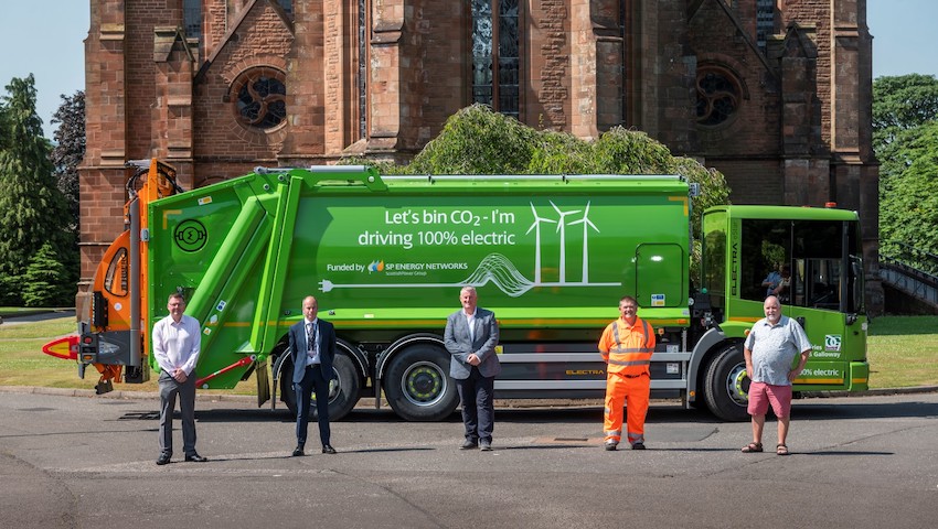 SP Energy Networks electric bin lorry