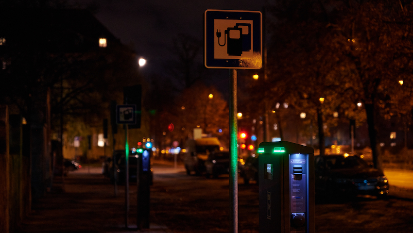 night ev charging bay