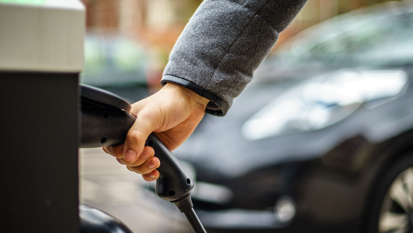 plug-in Electric car UK street