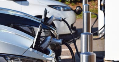 Electric cars charging at Electric Vehicle Charging Points