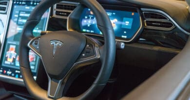 Tesla steering wheel UK