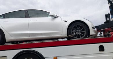 Tesla broken down