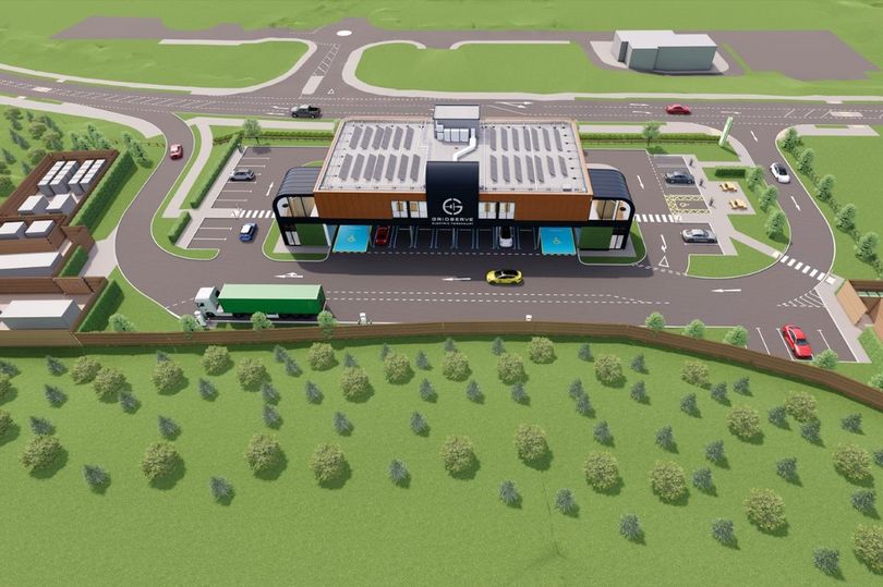 A planning application to build a series of electric car charging stations at Markham Vale would create dozens of jobs, according to the developers.