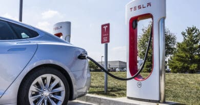 Tesla Supercharger Station.