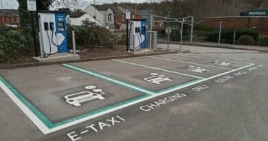 electric vehicle staffordshire charging taxis