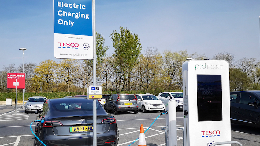 Pod Point volkswagen ev charging