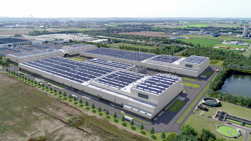 Future giga-factory for battery cells at the Salzgitter site.