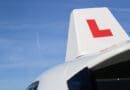 British driving school car roof sign
