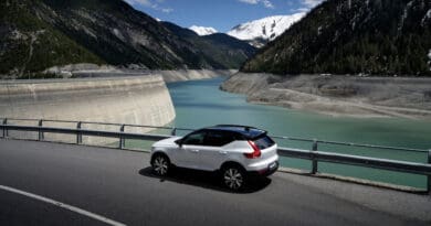 Electric vehicle driving in Switzerland