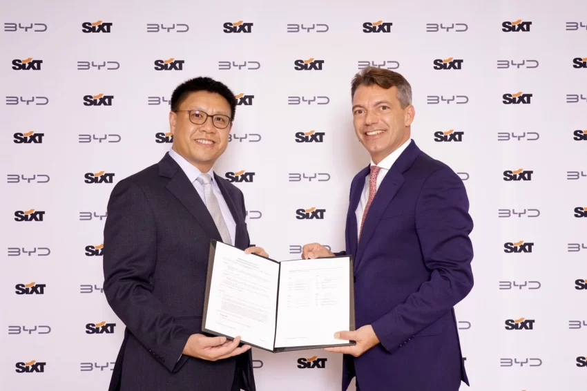 Car rental company Sixt said Tuesday it intends to purchase more than 100,000 electric vehicles from Chinese automaker BYD for its European fleet between now and 2028.