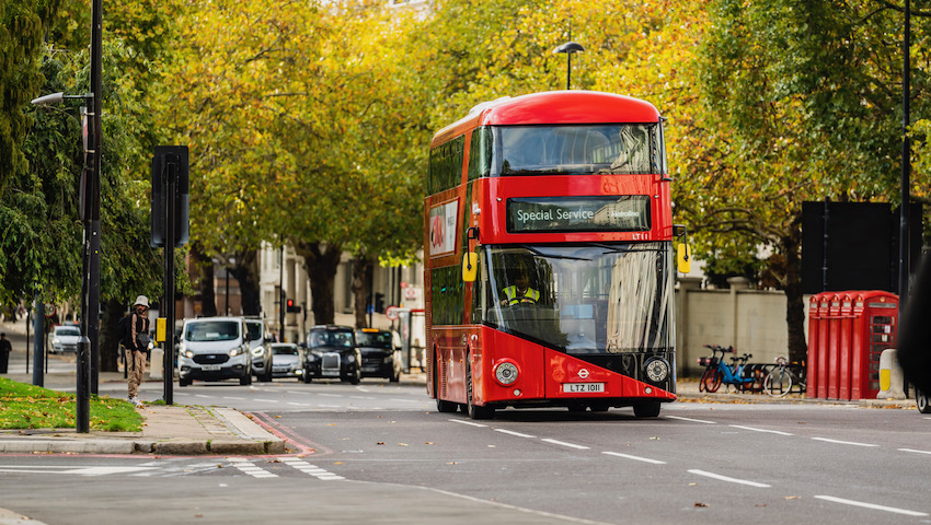 Equipmake New Routemaster double-decker electric bus