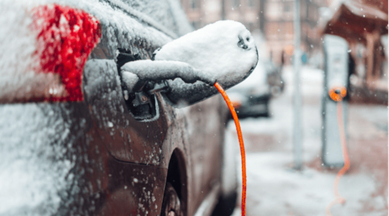 Winter electric car charging