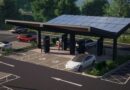 EV charging visualisation of a Zest solar canopy