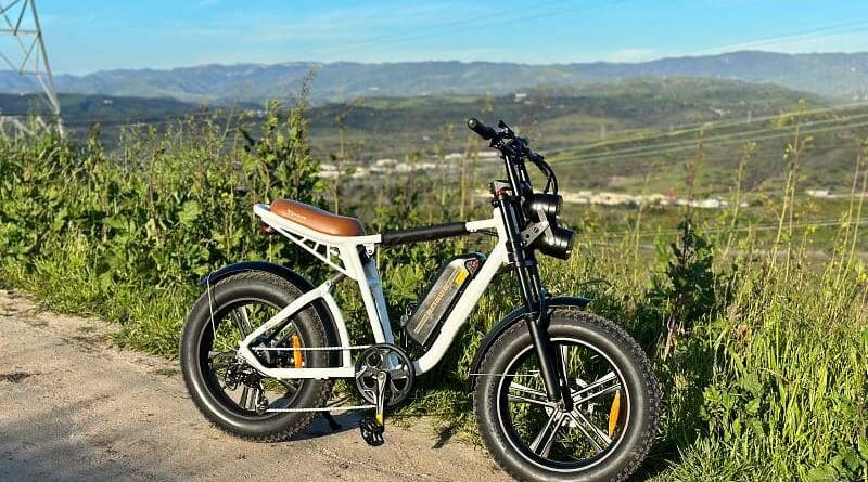 Engwe M20 with its distinctive design it's a compelling blend of small 20-inch wheels, bulky 4-inch tyres on a one-size-fits-all frame.