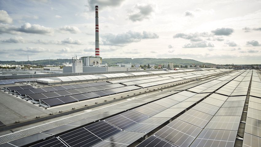 Skoda Auto rooftop photovoltaic system