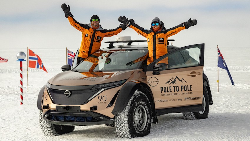 Pole to Pole electric vehicle expedition reaches the South Pole