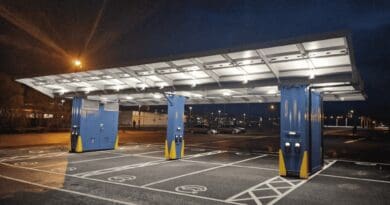 The NHS has installed Scotland’s first pop-up EV charging and solar car park at Raigmore Hospital, in Inverness