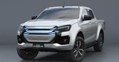 Isuzu has revealed an all-electric version of its rugged D-Max pick-up truck.