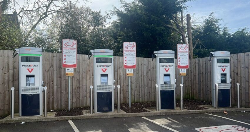 The UK’s largest rapid charging network is increasing security at its chargers after thieves hacked through the cables at more than 20 sites.