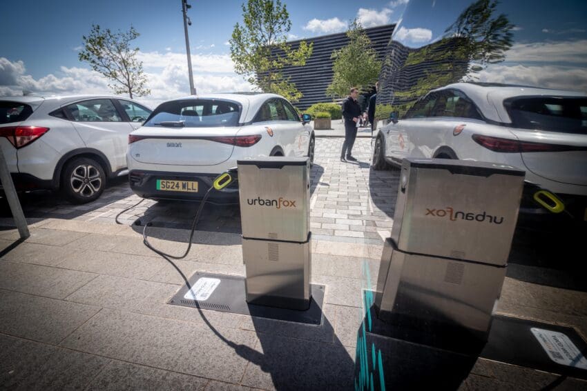 The first completely retractable public EV chargers in Europe have been put into operation in Dundee.