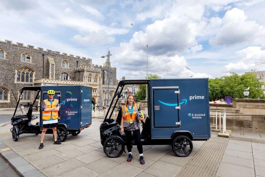 Amazon has opened its latest micromobility hub, using electric cargo bikes for final-mile deliveries in Norfolk.