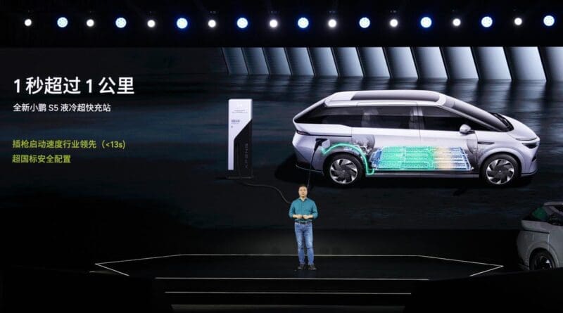 Electric car and charger maker Xpeng has revealed a new ultra-powerful EV charger capable of adding 1km of range every second.