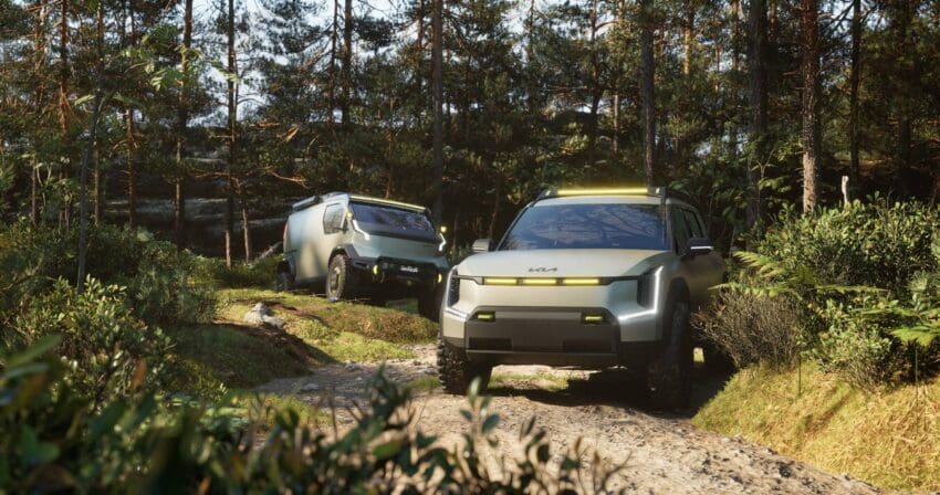 Kia has given its award-winning seven-seat EV9 a tough new look with the EV9 ADVNTR concept.