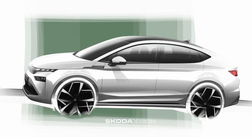 Skoda has revealed the first teaser images of its updated Enyaq range, featuring a new-look front end.