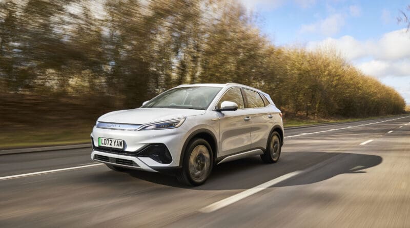 Chinese newcomer BYD was the fastest growing car brand in the UK last year.