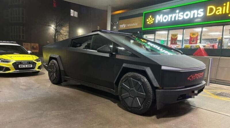 Police in Manchester have seized a Tesla Cybertruck after finding it being driven illegally in the city.