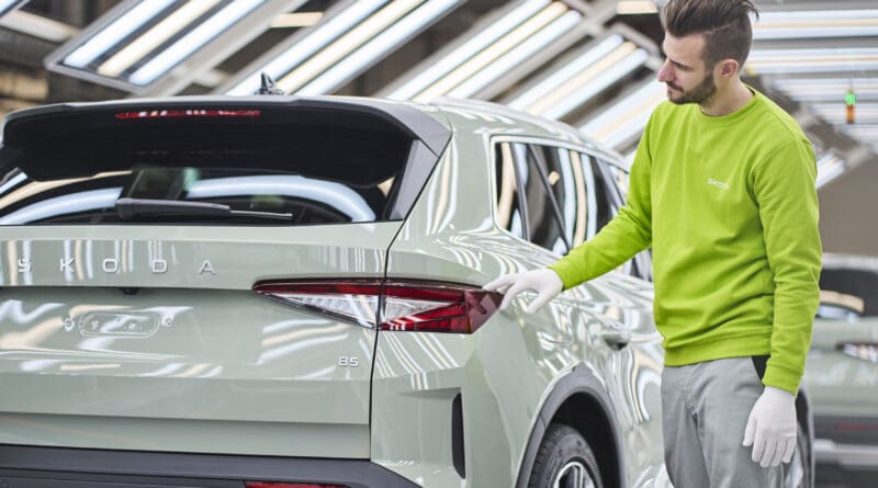 Skoda has started full-scale manufacturing of its all-electric compact Elroq SUV at its main factory in Mlada Boleslav, Czechia.