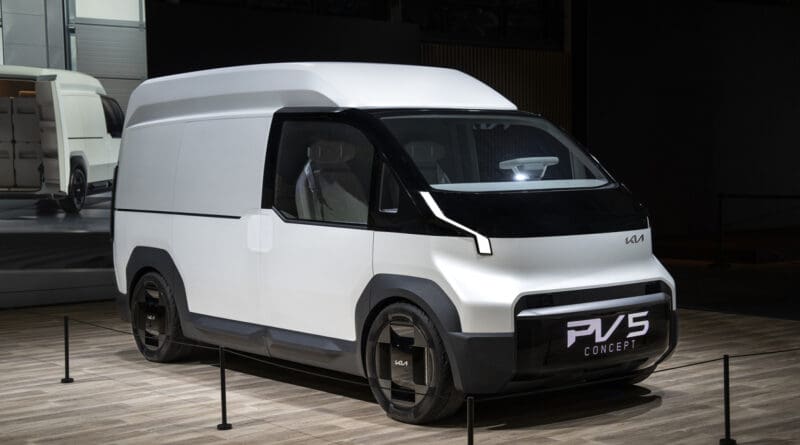Kia will launch its PV5 electric van in the UK this April at the Commercial Vehicle Show.