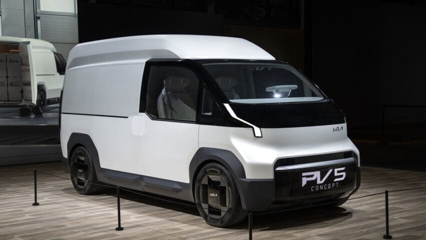 Kia will launch its PV5 electric van in the UK this April at the Commercial Vehicle Show.