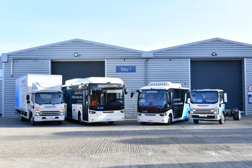 Northern Irish bus firm Wrightbus has unveiled four new all-electric vehicles to boost its pioneering EV product range. 