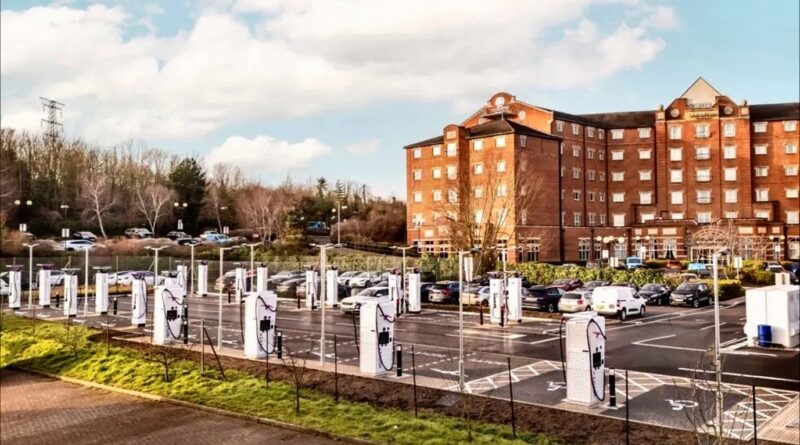 Chargepoint operator Ionity has opened its largest charging super-hub in the UK, just off the M25.