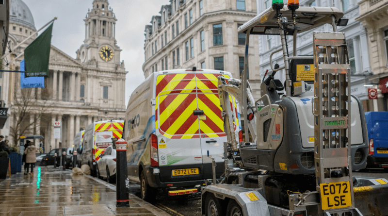 London construction workers are trialing zero-emission electric diggers that remove more than 200 tonnes of CO2 emissions and 75% of noise pollution from their work in the capital.