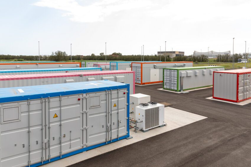 Battery Energy Storage System at Rome Fiumicino Airport including 84 end of life Nissan LEAF batteries.