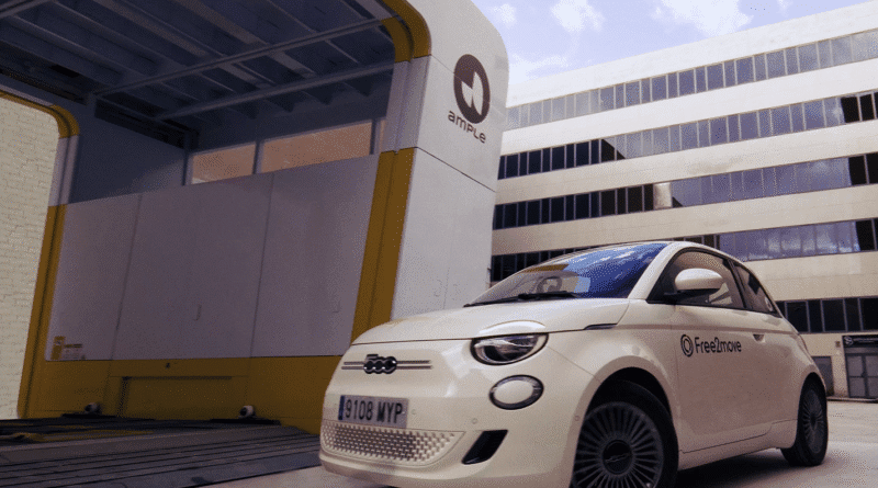 fiat battery swap trial is underway in Madrid