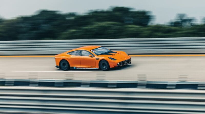 Mercedes-AMG GT XX setting new ev distance record at Nardo circuit