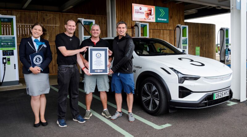 Polestar 3 Guinness World Record team Kevin Booker, Richard Parker and Sam Clarke