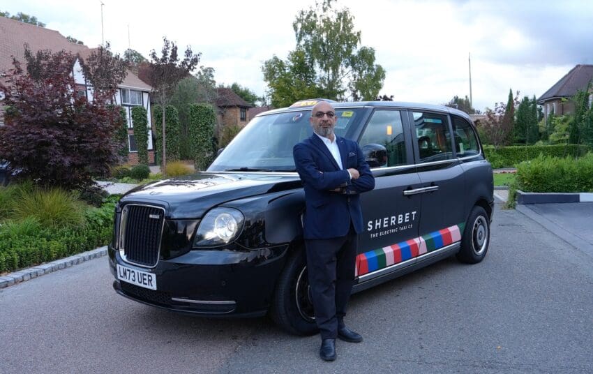 Sherbet-black-cab-CEO-asher-moses-with-taxi