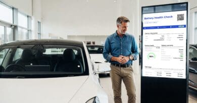 Digital Screen showing generational battery health report