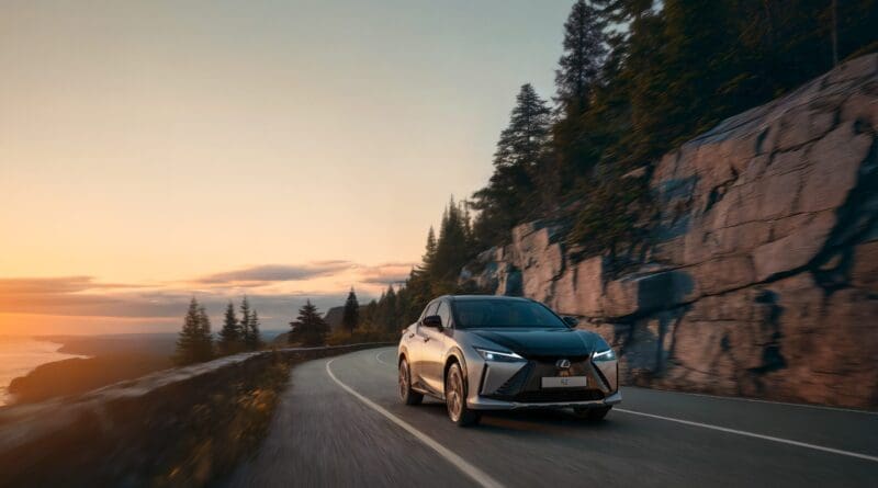 New Lexus RZ driving image