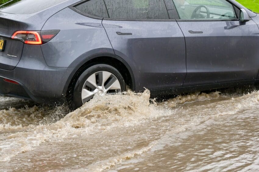 driving a EV in a flood