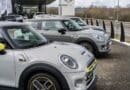 used mini cooper electric on dealer forecourt