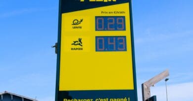 ev charging price sign in bordeaux france